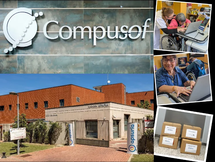Compusof amplía su apoyo a Fundación APSURIA con la donación de equipamiento informático